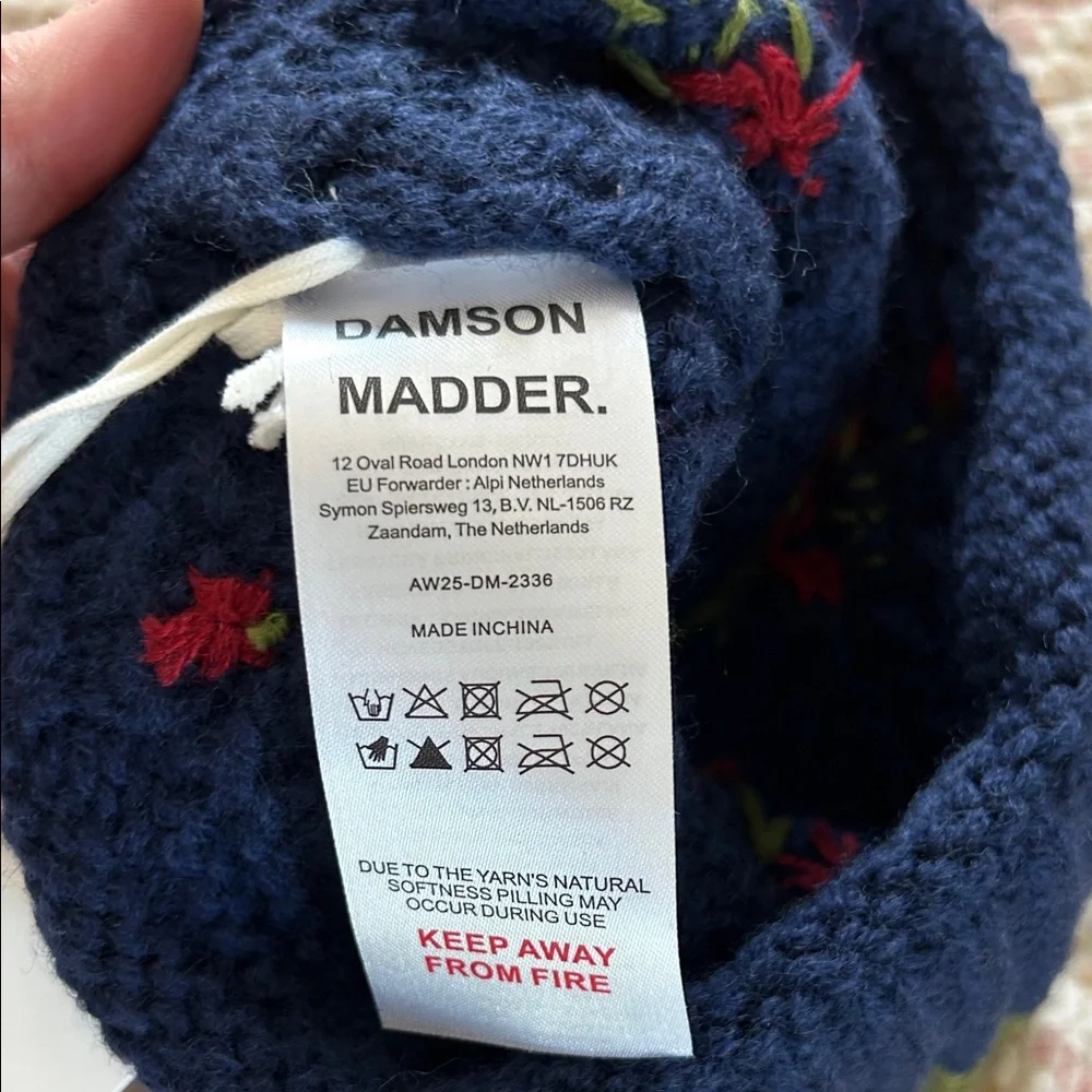 Anthropologie Navy and Olive Knit Beanie - Picture 6 of 7